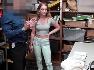 Busty teen stole a expensive merchandise from the store