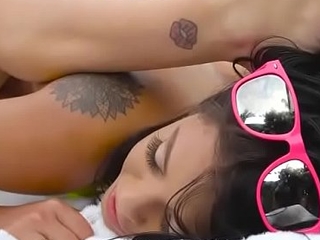 Gina Valentina &_ Aubrey Rose enjoy lez sex on camera